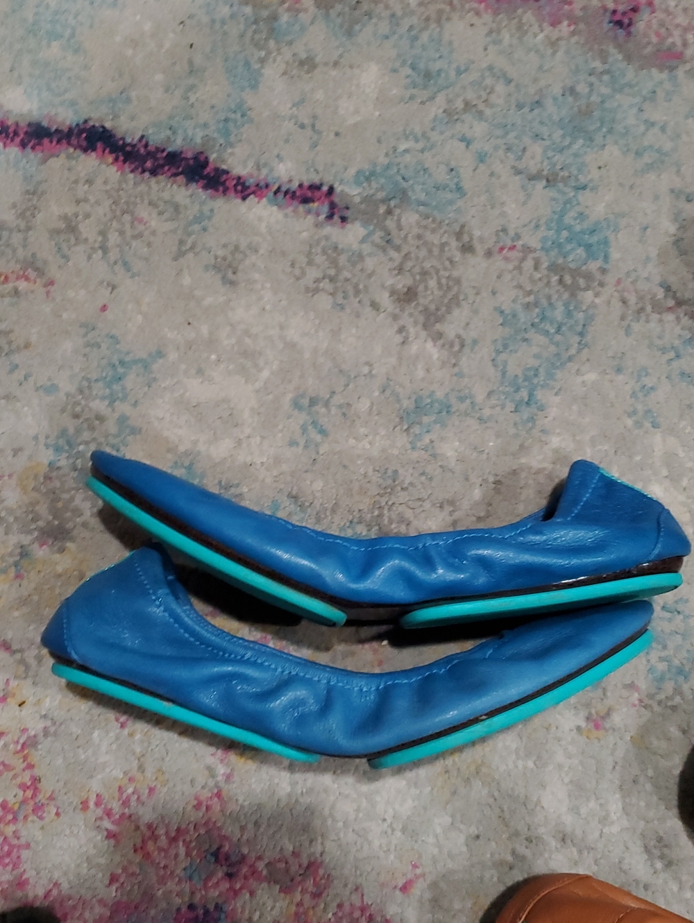 3 Pair Tieks - Silver Lake, Blue, And Brown - Size 9 - Picture 3 of 16